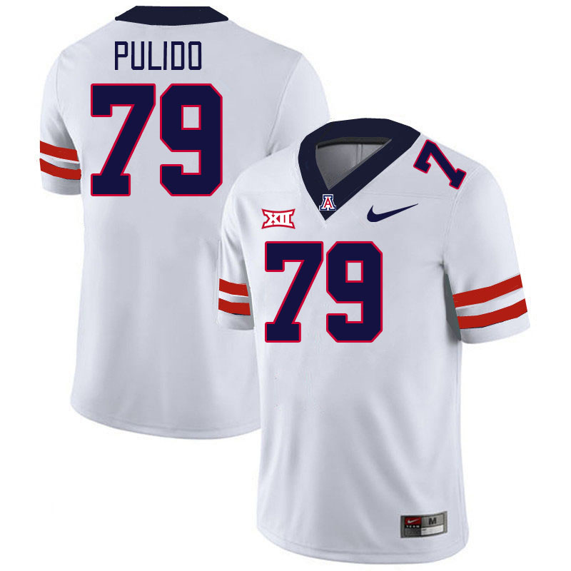 Men #79 Raymond Pulido Arizona Wildcats Big 12 Conference College Football Jerseys Stitched-White